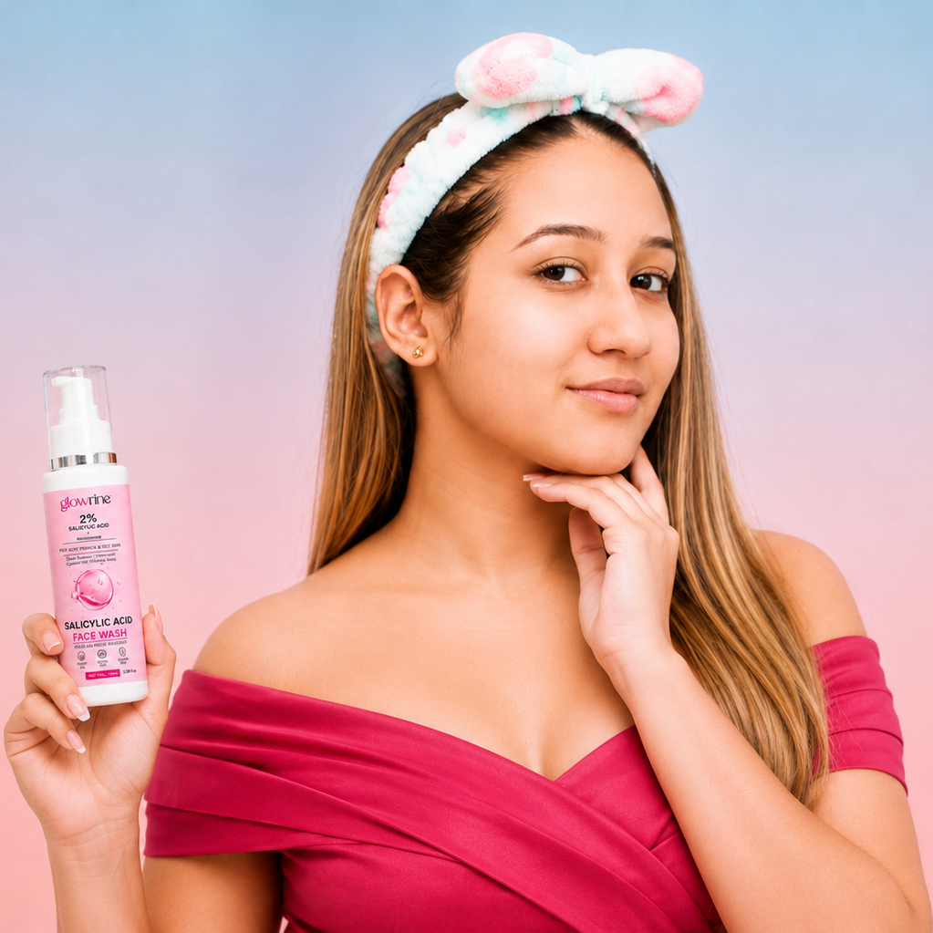 Glowrine Salicylic Acid Face Wash 100ml | Daily Facial Cleanser for Oily Skin